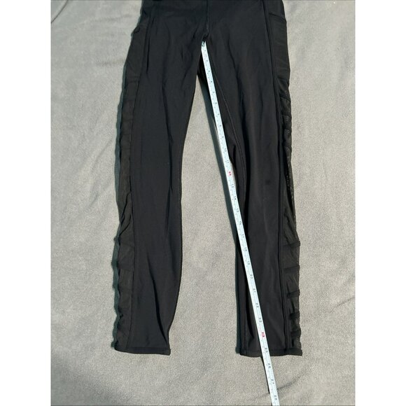 Lululemon Women's Leggings Side Pockets Black Mesh Sides Size 6 Sm - Read Desc - Picture 4 of 12